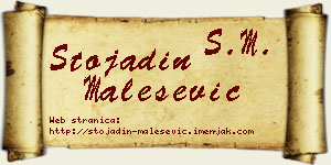 Stojadin Malešević vizit kartica